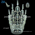 High quality rhinestone princess crowns, AB crystal crown for bride, large beauty pageant crowns